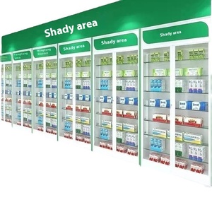 Tùy chỉnh phong cách hiện đại y học phương Tây tủ với cửa kính theo toa dược Rack hiển thị và kệ thuốc bóng râm - Product Image 5