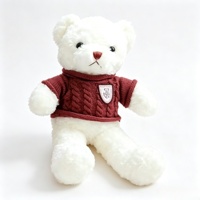 Boneka Beruang Bordir Custom Murah Grosir dengan Isian Kapas PP, Boneka Hewan Super Lembut, Harga Pabrik