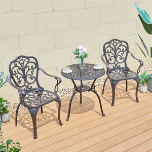 Ensemble <span class=keywords><strong>bistrot</strong></span> moderne en aluminium moulé, mobilier d'extérieur pour hôtel, jardin, cour, salon et <span class=keywords><strong>cuisine</strong></span> - Product Image 6