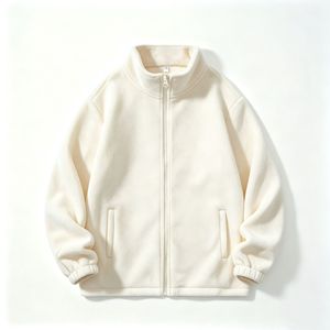 Wholesale Heavyweight <b>Zip</b>-<b>up</b> Stand Collar <b>Fleece</b> Sweatshirts Jacket Winter High Quality Embroidered Shearling Jacket <b>Men</b> - Product Image 4