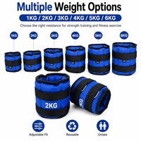 Poids réglables 1kg-6kg en tissu Oxford écologique unisexe pour chevilles, poignets et jambes – Sangles d'entraînement pour renforcement musculaire et équipement de fitness
