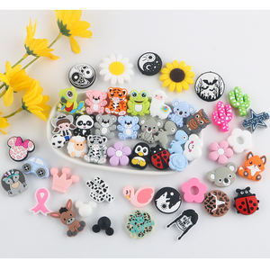 Kovict sans BPA bijoux à bricoler soi-même sucette chaîne cadeau accessoires Animal dessin animé fruits forme perles focales breloques en Silicone pour stylos - Product Image 5