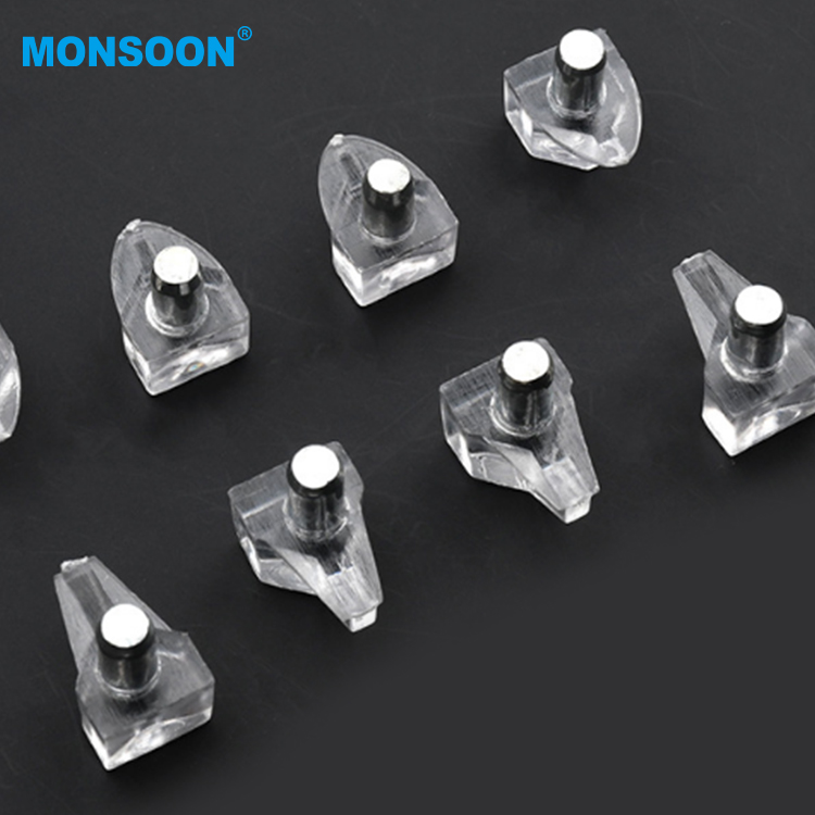 MONSOON Mobili Hardware Chiaro Trasparente Armadio di Plastica Mensola di Vetro Supporta Pins Con