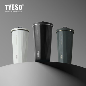 2025 para TYESO Taishuo Taza de café de alta calidad Aislamiento degradado 304 Taza de agua fría de color al vacío de acero inoxidable de alta calidad - Product Image 2