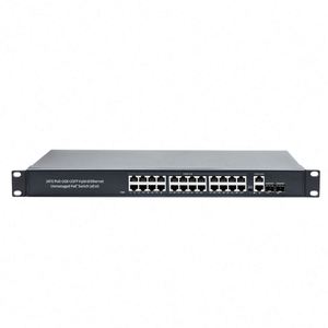 24-Port Großhandel 400W POE Switch 24+2+2 Port mit SFP IEEE802.3AF 12,8Gbps Kapazität VLAN-Unterstützung für CCTV IP-Kamerasysteme - Product Image 2