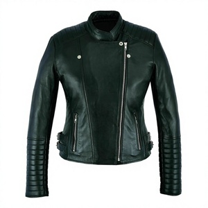 Blouson de moto unisexe Cafe Racer en cuir véritable, sérigraphie, manches longues, imperméable, toutes saisons, IRSA SPORTS - Product Image 1