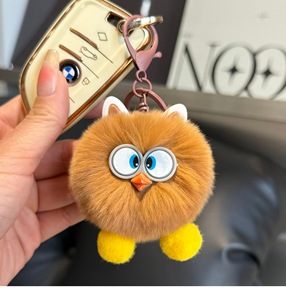 Porte-clés mignon de dessin animé, adorable porte-clés en peluche légère, pendentif en plastique pour sac à dos, clés de voiture de couple, cadeaux à suspendre - Product Image 5