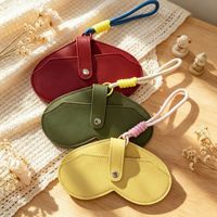 Étui à lunettes portable en cuir écologique, fin et élégant, pochette souple pour lunettes, organisateur personnalisé pour lunettes de vue