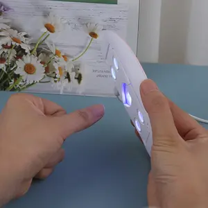 Màu hồng trắng Xách Tay USB Máy sấy UV LED Nail đèn cho 6 Wát Mini chữa Gel Polish Nail Art khô công cụ cho nhà móng tay chăm sóc
