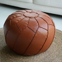 Pouf marocain en similicuir, coussin pour changer de chaussures, tabouret souple, ottoman, chaise paresseuse pour la maison, le salon, les hôtels et les maisons d'hôtes