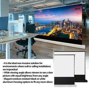Écran de projection motorisé ALR UST de 72 à 120 pouces pour projecteur de sol, idéal pour la projection laser 4K Formovie pour cinéma maison - Product Image 5