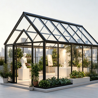 Kits de véranda en aluminium HUACAI en gros, directement de l'usine, maison en verre 4 saisons pour jardin extérieur, fabricant