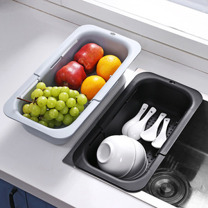 Aggiornamento lavello da cucina scolapasta espandibile scolapasta regolabile in due diverse forme nuovo prodotto <span class=keywords><strong>con</strong></span> cesto materiale PP - Product Image 3