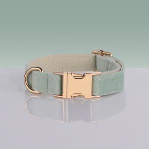 Die meisten Trends im Moment grüner Artikel verstellbares goldenes Hunde halsband weiches Samt Hunde halsband graviertes Haustier halsband personal isierter Hunden ame - Product Image 2