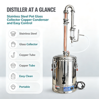 Extracteur en acier inoxydable pour hydrolat de menthe, acier inoxydable de qualité alimentaire pour l'extraction d'huile essentielle de menthe