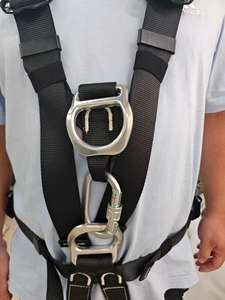2025 Ansi Climbing Ntr sabuk keselamatan seluruh tubuh, gesper Sabuk keselamatan kait ganda dengan tali penyandang perlindungan jatuh - Product Image 6