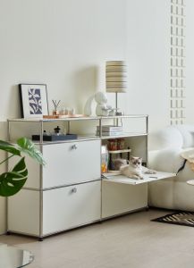 Meuble TV élégant à 4 portes et armoires <span class=keywords><strong>de</strong></span> salon-Meuble modulaire en porcelaine pour espace <span class=keywords><strong>de</strong></span> vie et affichage - Product Image 3