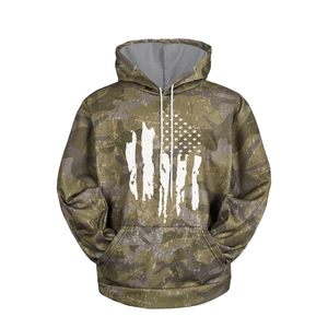 Heritage Collection Sweat à capuche pour homme USA Drapeau vintage Artwork Quarter-Turned évite les plis - Product Image 1