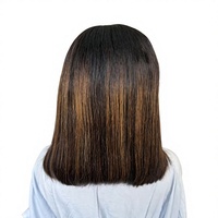 Perruque Bob en Cheveux Humains Vierges Sans Colle, Dentelle Transparente HD 13x6 Pré-Pluckée, Raie au Milieu, Pour Femmes Noires, Usage Quotidien, Vente en Gros