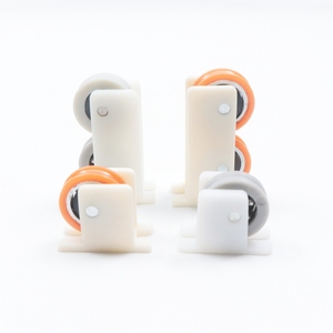 Accesorios de hardware para ventanas correderas Polea de plástico PP blanca pequeña Puerta simple y doble y rodillo de ventana - Product Image 2