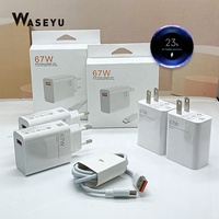 Chargeur rapide 67W, câble USB-C, prise US/EU, câble de charge rapide 67W Type C pour smartphones XIAOMI 17