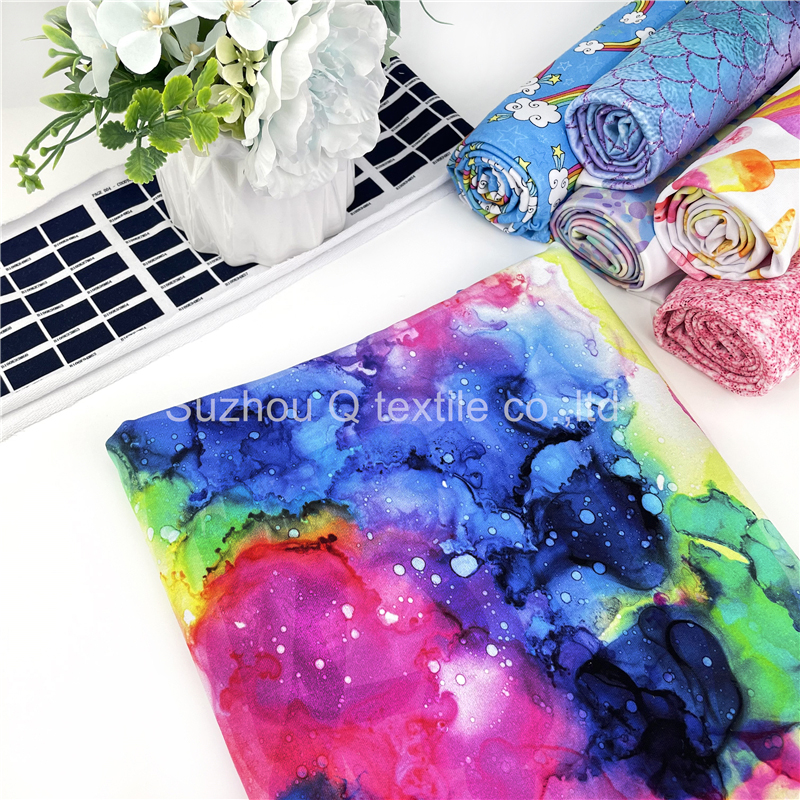 Customized Digital Printing Cotton French Terry Fabric for Hoodies