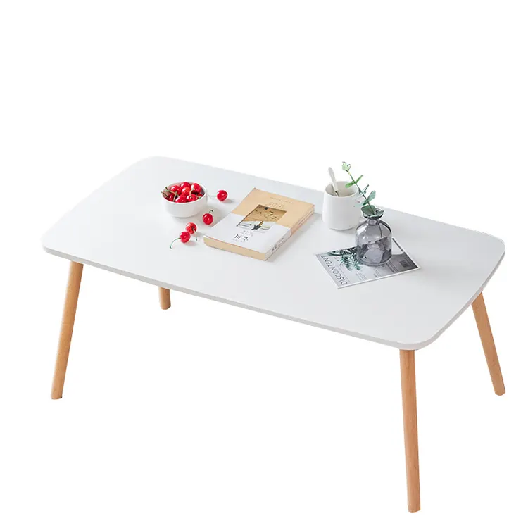 Mesa de design moderno nórdico, bacia de mesa moderna de luxo de madeira sólida arredondada, conjunto de mesa de jantar branca e de sala de estar