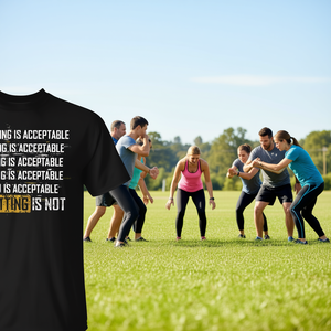 Camiseta Unisex de Cuello Redondo, Manga Corta, para Adultos, Entrenamiento, Team Building, con Frase Motivacional Impresa en Serigrafía - Product Image 3