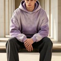 Hoodie streetwear heavyweight desain mewah polos warna solid koleksi musim gugur ukuran regular fit grosir