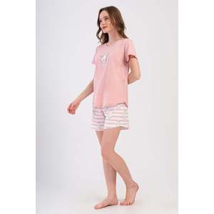 KADIN P.SUPREM O YAKA KISA KOL ETEGI OVAL SORT TAKIM - ROSE - ROSE - Product Image 2