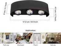 Lampes murales extérieures modernes carrées de luxe, étanches, à LED RGBW, décoratives, pour jardin, aménagement paysager, terrasse, maison