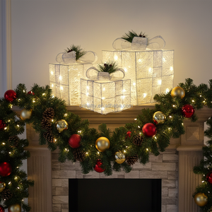 Figurines Lumineuses de <span class=keywords><strong>Noël</strong></span> en Fer Forgé à Piles pour Vitrine Élégante - Décorations Festives - Product Image 6