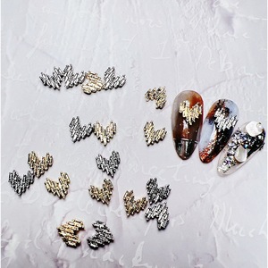 20 Piezas de Adornos de Uñas con Forma de Corazón de Aleación y Diamantes de Imitación, Brillantes, Estilo Japonés, Accesorios de Decoración de Uñas en 3D - Product Image 2