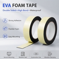 Ruban adhésif en mousse EVA double face de 0,5 mm et 1 mm, absorbant les chocs, pour l'emballage électronique et la fixation OEM