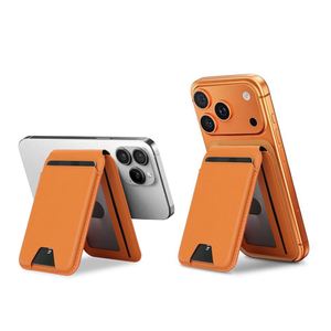 OEM Custom Magnetic PU Leather <b>Wallet</b> for Magsafe iPhone Foldable Phone Stand Business Card Holder <b>RFID</b> <b>Blocking</b> Fashion Style - Product Image 1