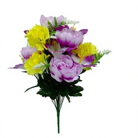 Bunga Buatan Berkualitas Tinggi 20"x18 Kepala Bunga Peony/hydrangea/lily Campuran untuk Dekorasi Hotel dan Rumah