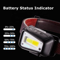 Nueva Lámpara Frontal LED de Alta Gama de Marca Privada OEM, Recargable Tipo-C, con Atenuación Continua, COB, para Camping, Pesca y Actividades al Aire Libre