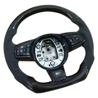 Volant sport à 3 branches en cuir et fibre de carbone LED de 35 mm pour Jaguar F-Type, E-PACE, XE, XEL, XFL, XJ, XF, F-PACE, XJL