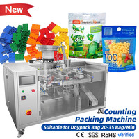 Machine automatique de comptage et d'emballage par vibration pour sachets Doypack, idéale pour l'emballage de blocs de construction et de briques jouets