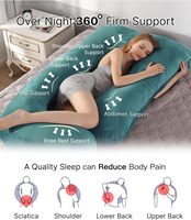 Oreiller de grossesse ergonomique en forme de G pour tout le corps, garnissage en fibres creuses 7D, housse en velours moderne unie avec double fermeture éclair réglable, soutien lombaire et des hanches