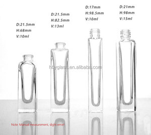 Flacon de parfum miniature personnalisable 10ml 13ml 15ml, flacon carré transparent en verre pour parfum, flacon coloré pour sérum de soin de la peau - Product Image 2