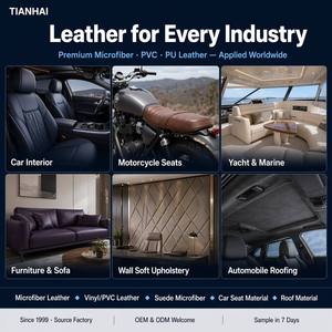 <span class=keywords><strong>Cuir</strong></span> végétalien de luxe écologique en microfibre, fini tissu, résistant à l'usure, pour housse de volant de voiture et revêtement de siège - Product Image 3