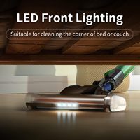 Aspirateur-balai sans fil à lumière LED, léger, pliable, pour le nettoyage des sols durs et des tapis de voiture.