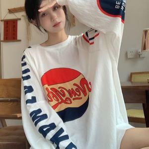 Camiseta Holgada de Manga Larga sin Cuello para Mujer, Estilo Harajuku, Moda Urbana, Verano, Personalizable, Envío Rápido - Product Image 5