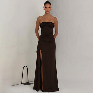Y4757 Vestido Tubo con Encaje de Nuevo Estilo, Vestido <span class=keywords><strong>Elegante</strong></span> con Abertura para Mujer - Product Image 2