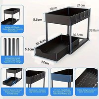 Étagère de rangement coulissante NFS pour évier de cuisine et comptoir de salle de bain, idéale pour la maison (vente en gros usine)
