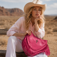 Sac à bandoulière pour femme en cuir PU, style vintage, petit sac à main avec franges, grande capacité, sangle réglable, idéal pour l'extérieur – Prix usine