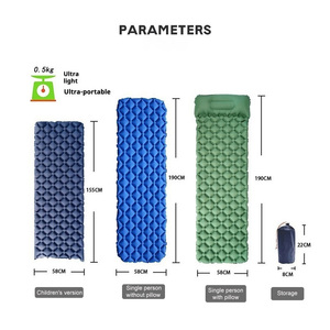 Almohadilla para dormir inflable de TPU ultraligera, colchón de camping portátil con bomba de pie, esterilla de playa impermeable para aventuras al aire libre - Product Image 3