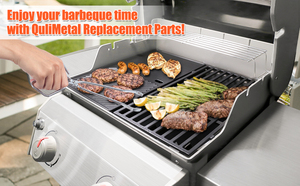 17.5 pouces 7637 plaque de cuisson en fonte pour <span class=keywords><strong>Weber</strong></span> Spirit 200 série gril à gaz charbon de bois BBQ accessoire en bambou - Product Image 4