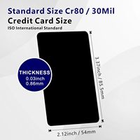 Etiquetas y Tarjetas NFC NTAG215 (Tarjeta de Visita) de PVC Negro con Chip NFC, Compatibles con Teléfonos Móviles y Dispositivos con NFC, Hechas en China
